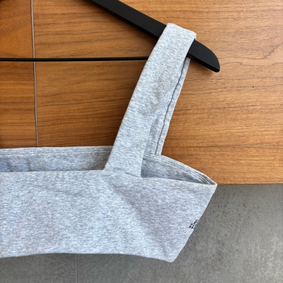 NWT WeWoreWhat Women Bandeau Top In Heather Grey, Size L - Picture 7 of 8